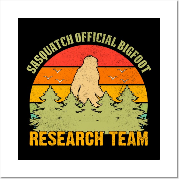 Sasquatch official bigfoot research team | Bigfoot | Big animal | Forest bigfoot Wall Art by ahadnur9926